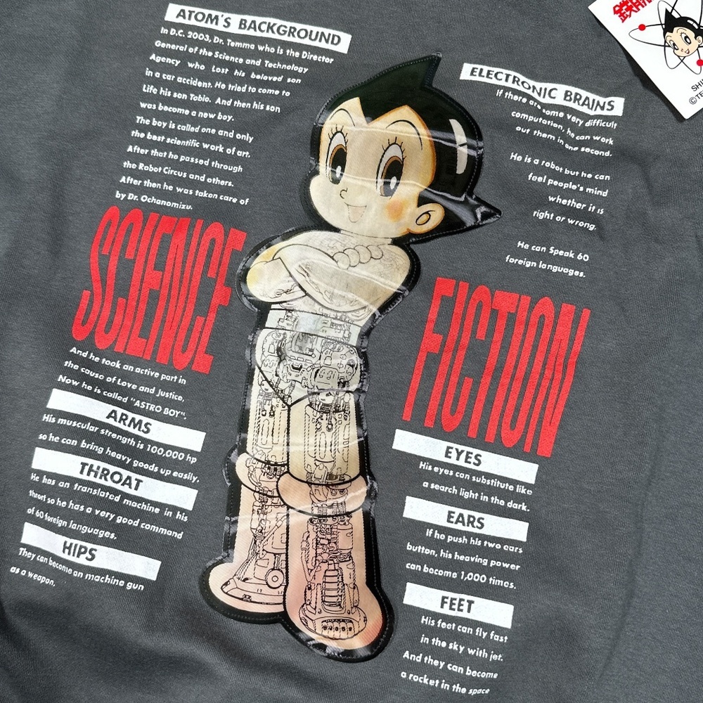 NWT Vintage 90s Astro Boy Mighty Atom Lenticular Sweatshirt One Size - Picture 4 of 10